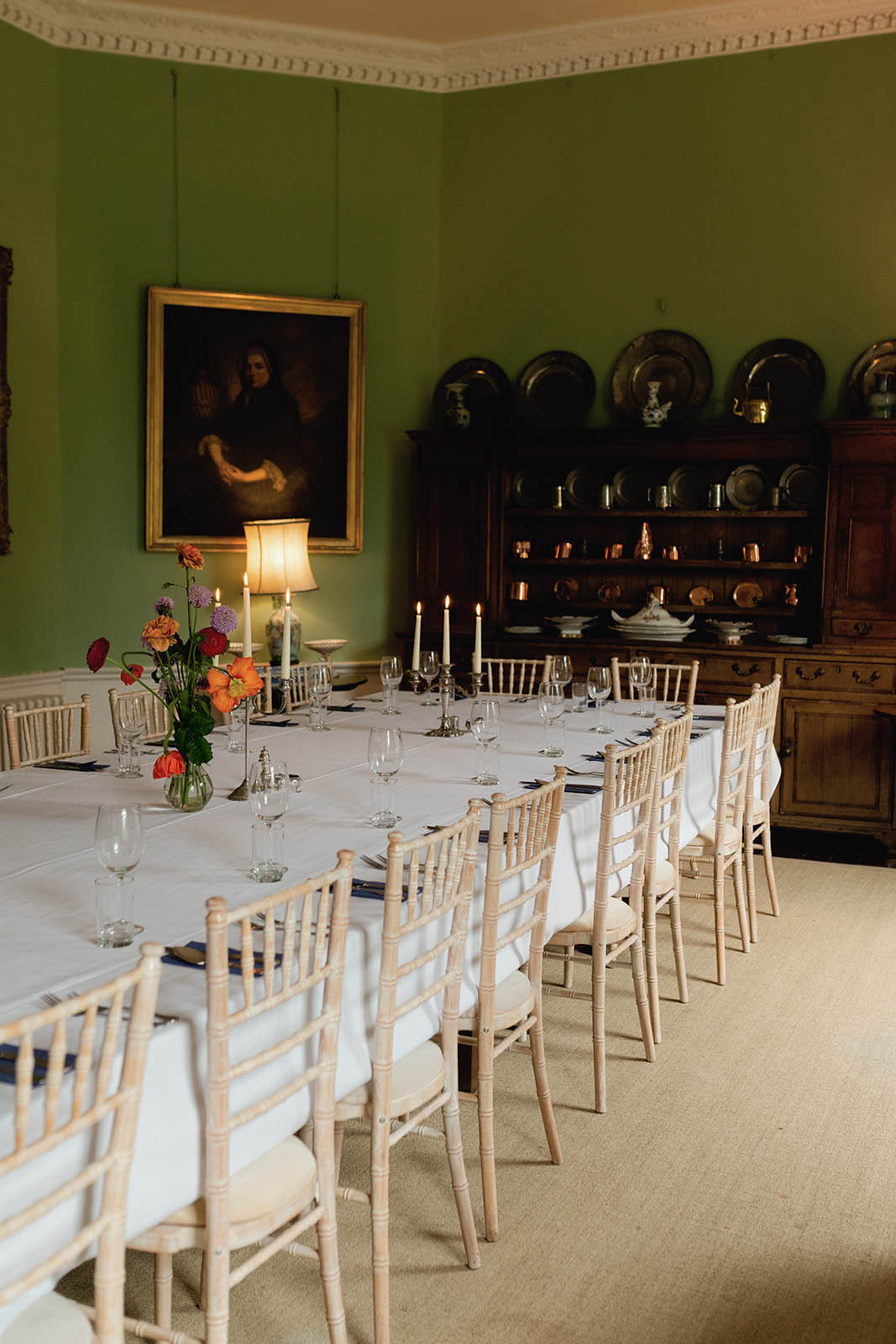 Retreat venue dinner at Pennard House venue