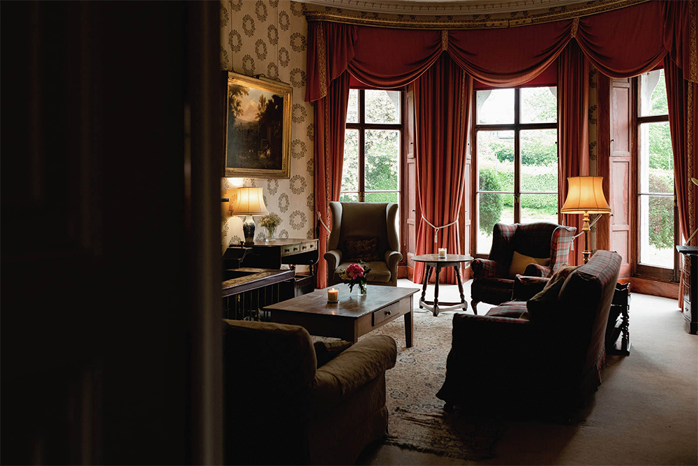 Drawing room for retreats at Pennard House